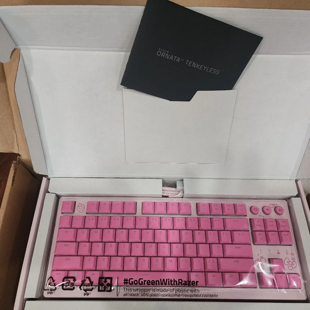 Hello Kitty Pink and White Tenkeyless Keyboard